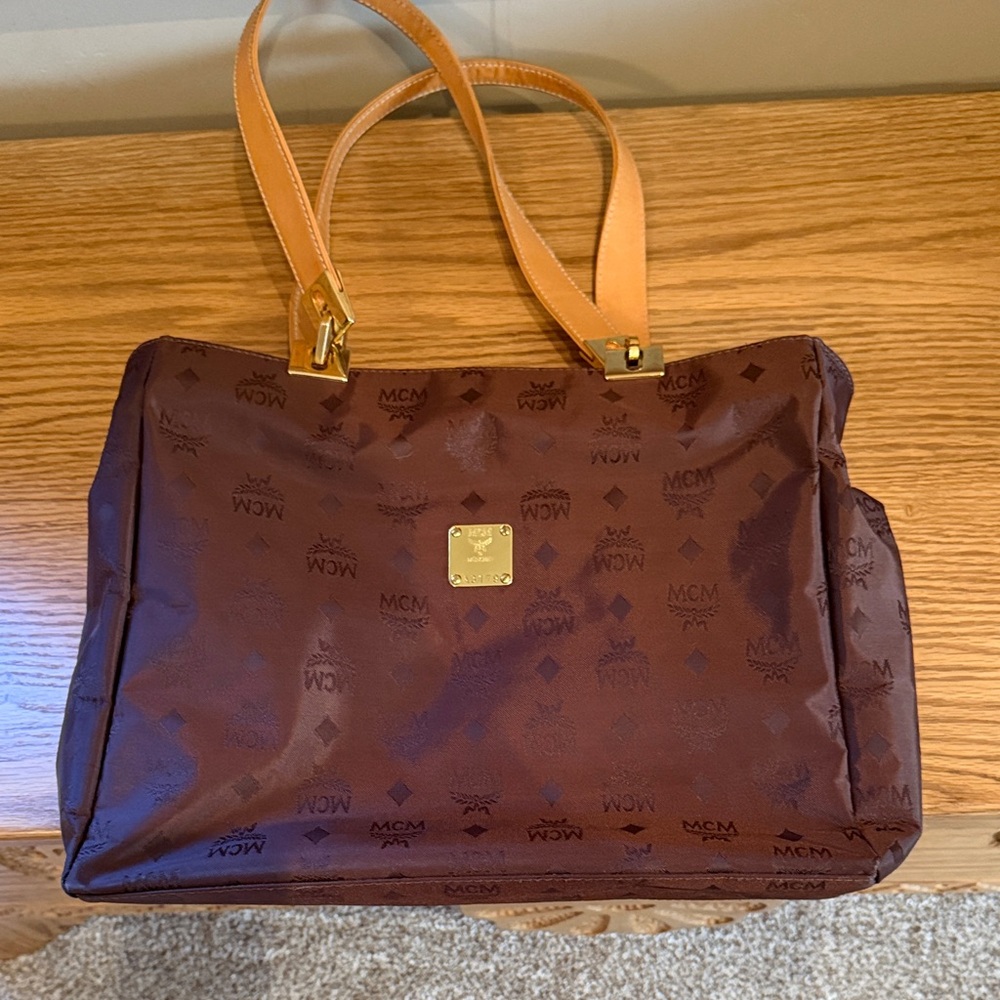 MCM Brown and Tan Shoulder Bag